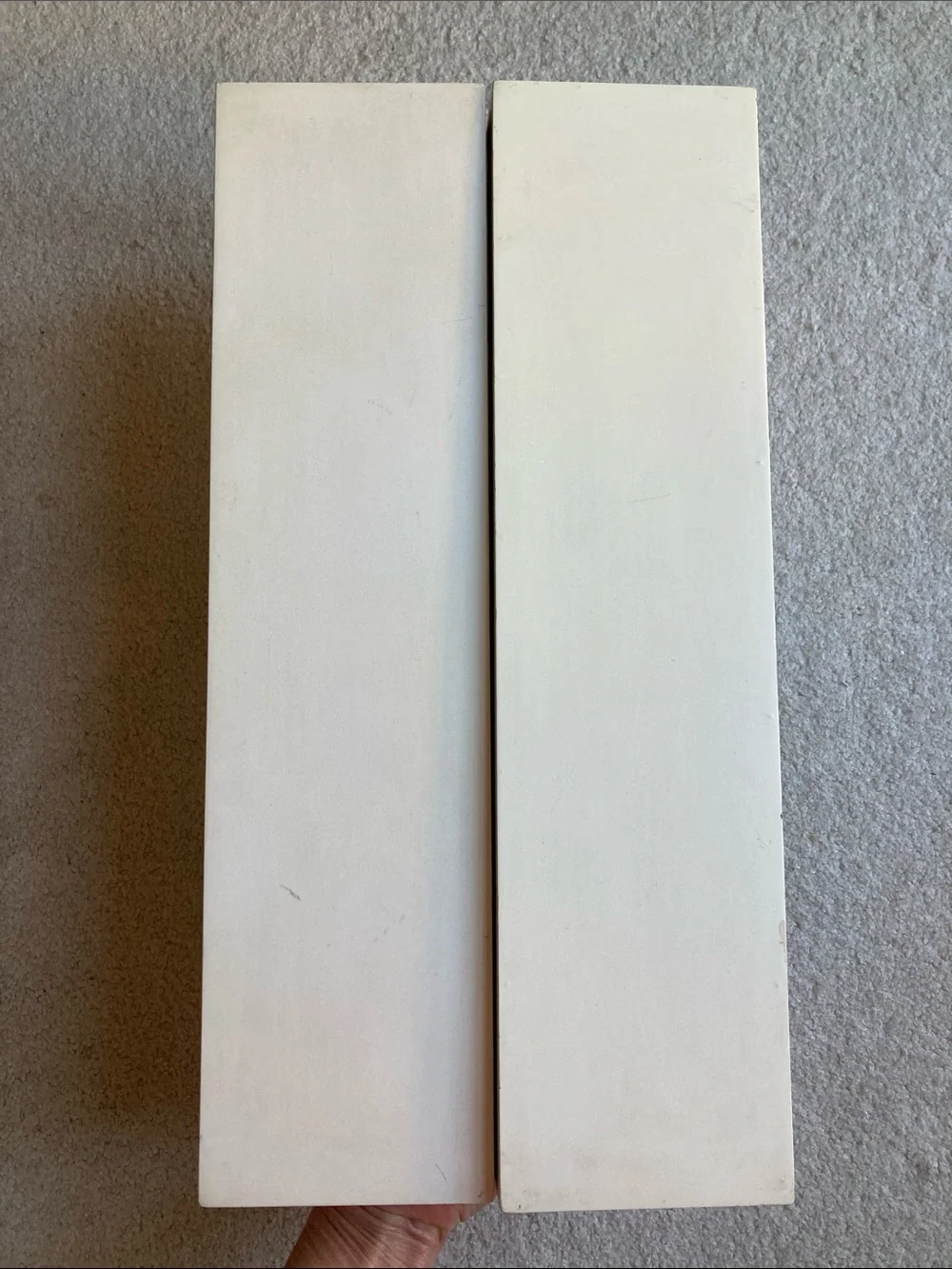 West Elm white antler shelves